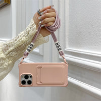 Detachable Lanyard Card Holder iPhone Case_HL3275