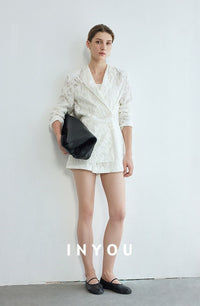 Lace Sheer Lapel Jacket_BDHL6147