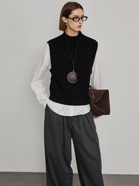 Half-Turtleneck Vest or Cardigan_BDHL6441