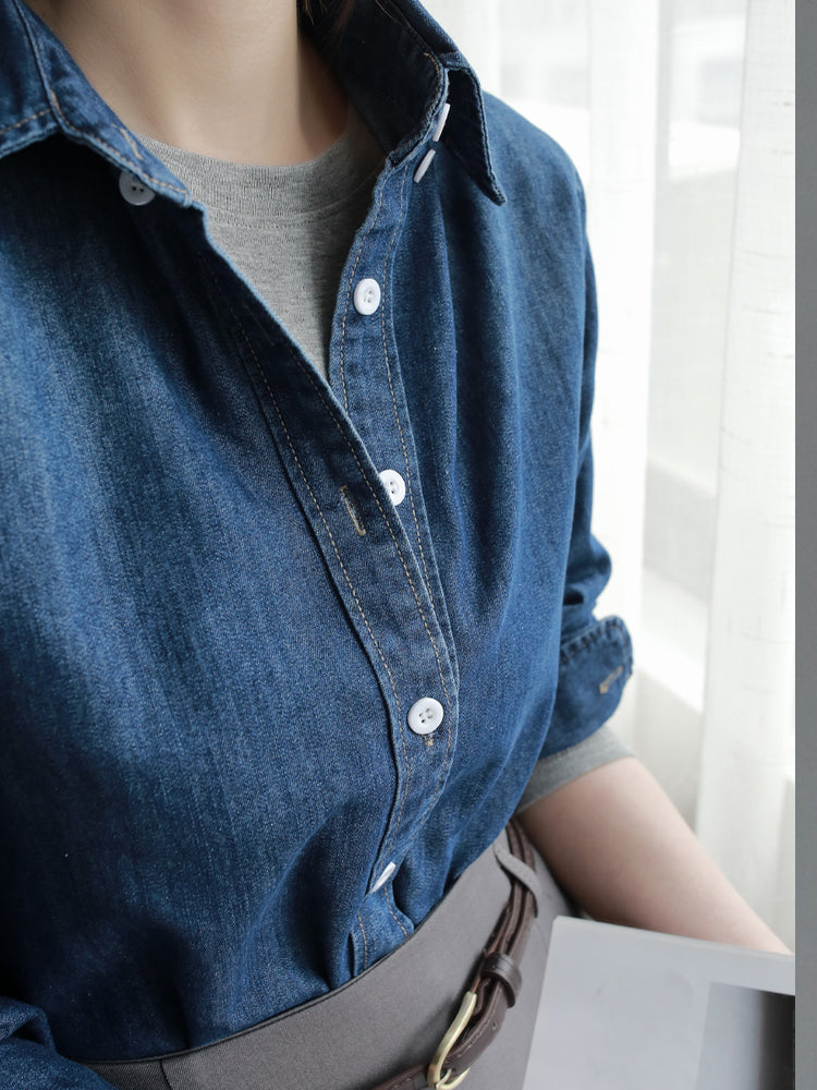 Retro Blue Denim Shirt_BDHL7259