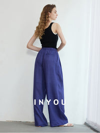 High Waist Draped Mop Pants_BDHL6150