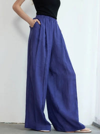 High Waist Draped Mop Pants_BDHL6150