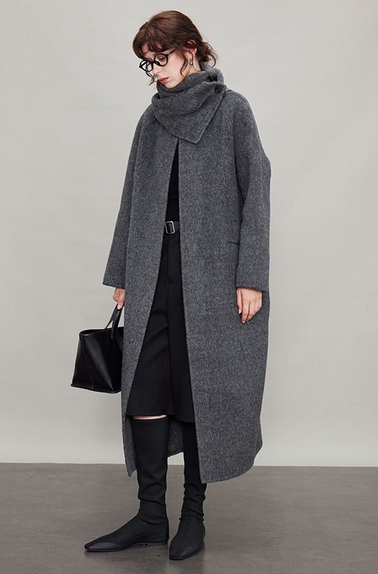 Scarf Straight Silhouette Coat_BDHL6673