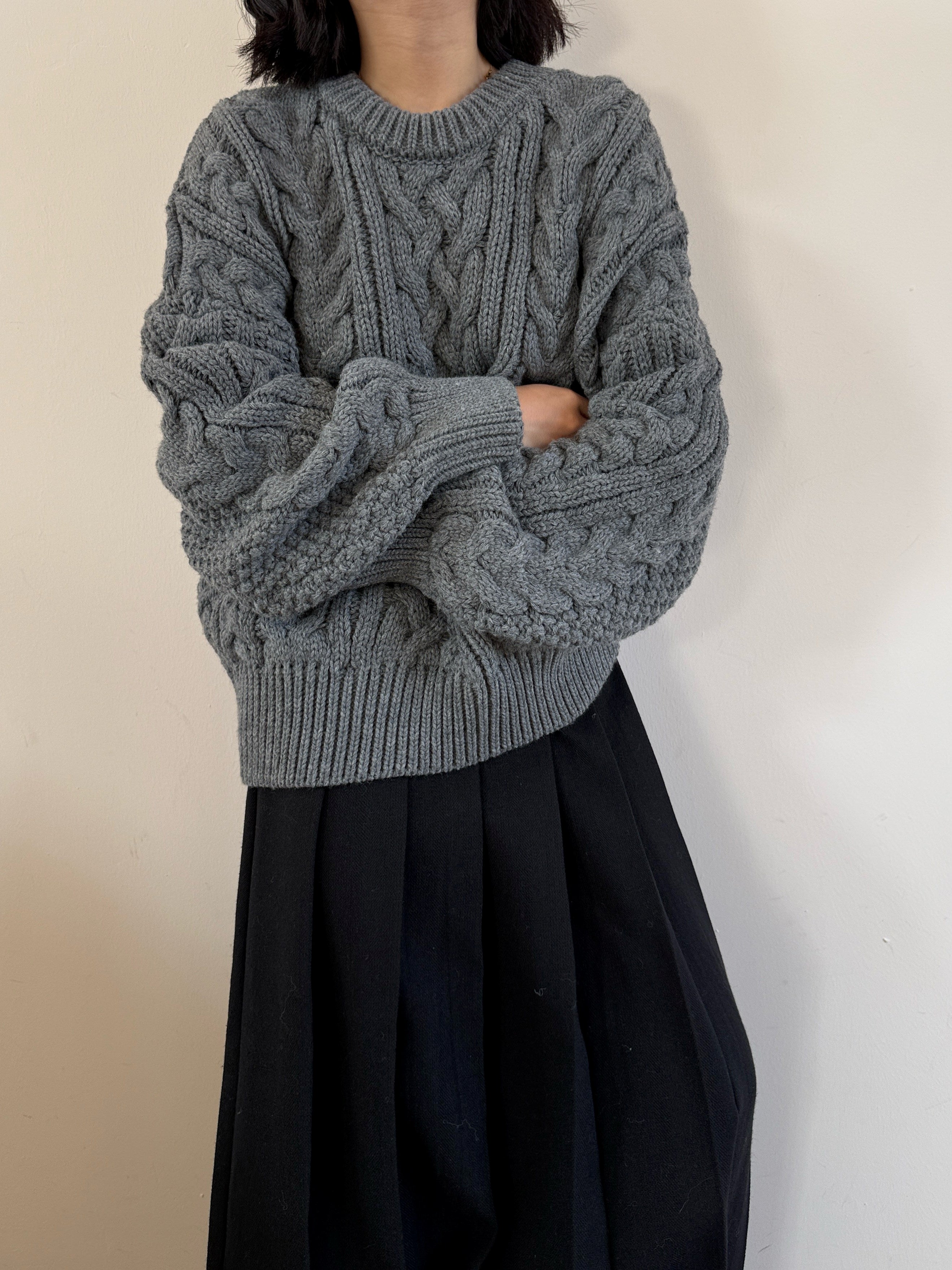 3D Cable Knit Sweater_BDHL8111