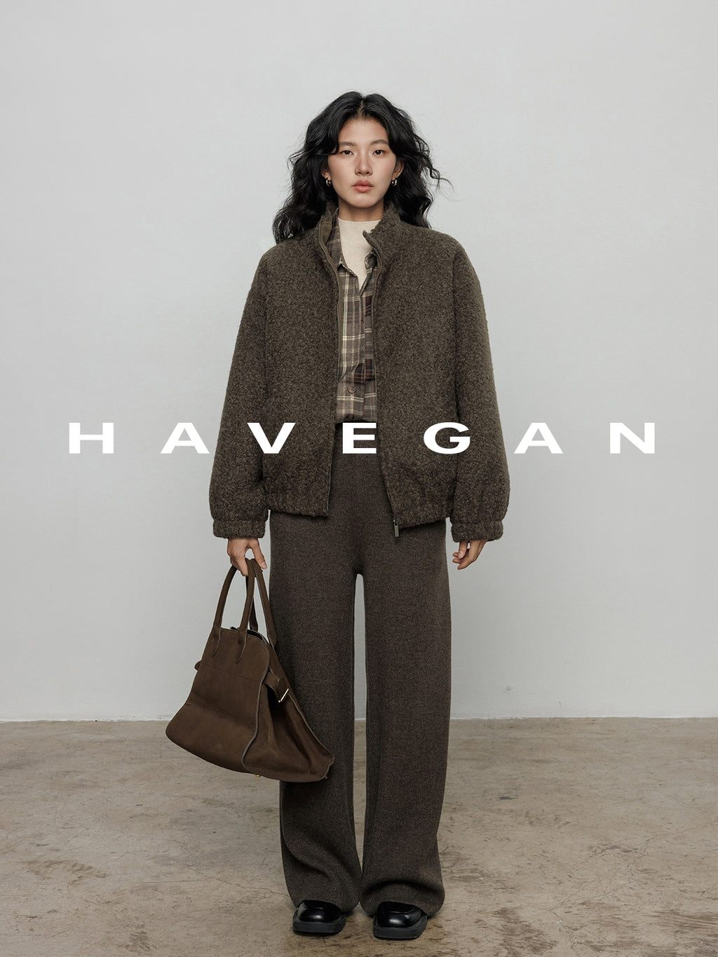 高腰磨毛運動褲_BDHL7964