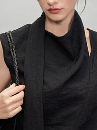 Ribbon Tie Sleeveless Tops Or Bud Skirt_BDHL7284