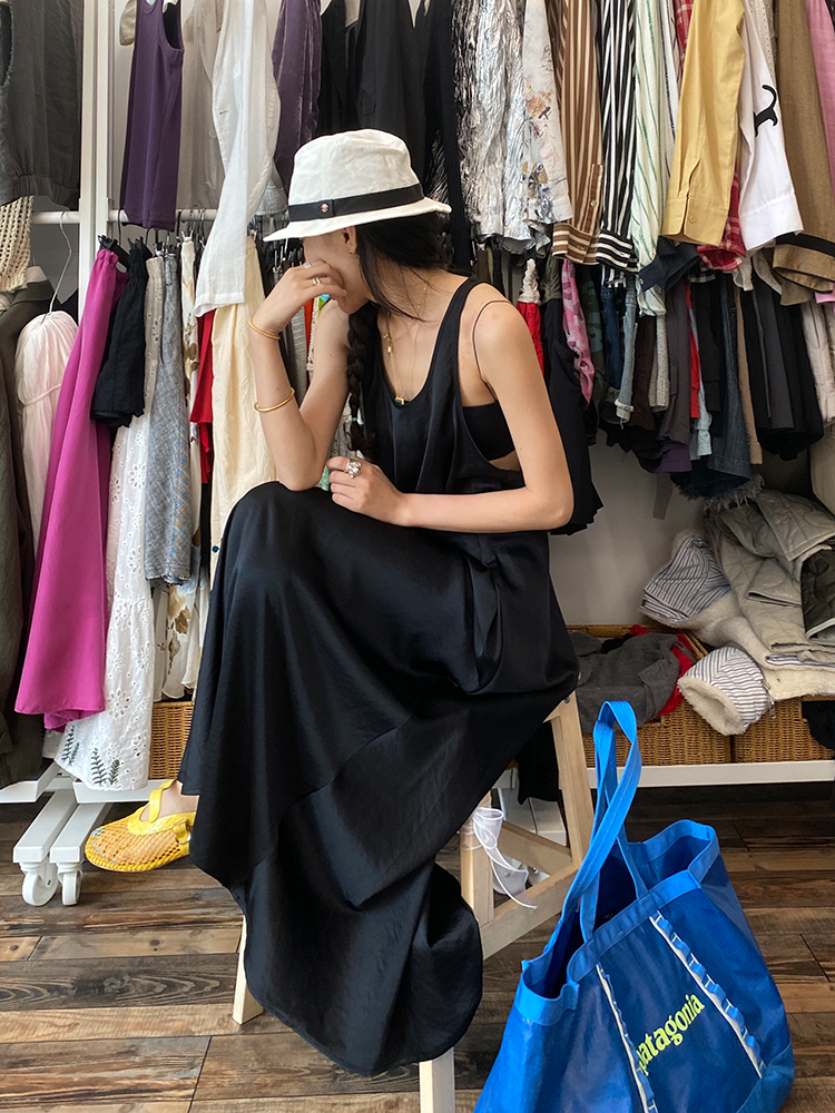 Waist Belt Sleeveless Dress_BDHL7656