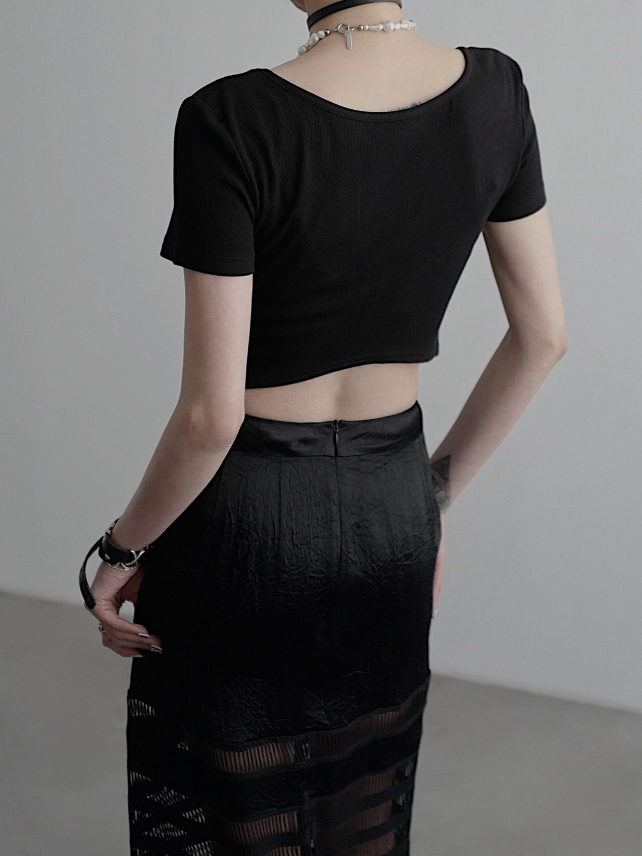 Double-Front Short-Sleeved T-Shirt_BDHL7589