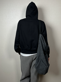 Hooded Sweatshirt Zipper Jacket_BDHL6650