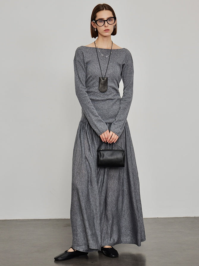 Knitted Slit Tops or Pleated Skirt_BDHL6450