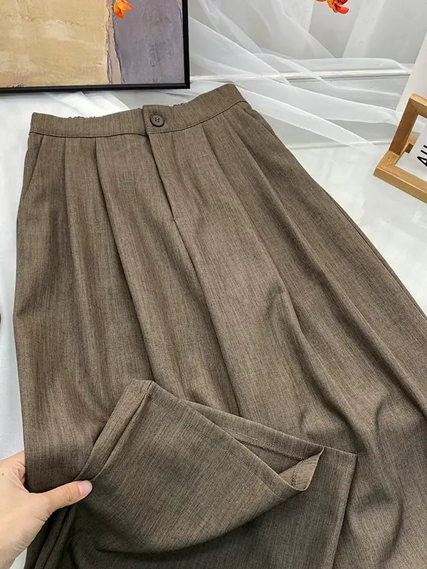 Retro Drape Pleated Pants_BDHL7818