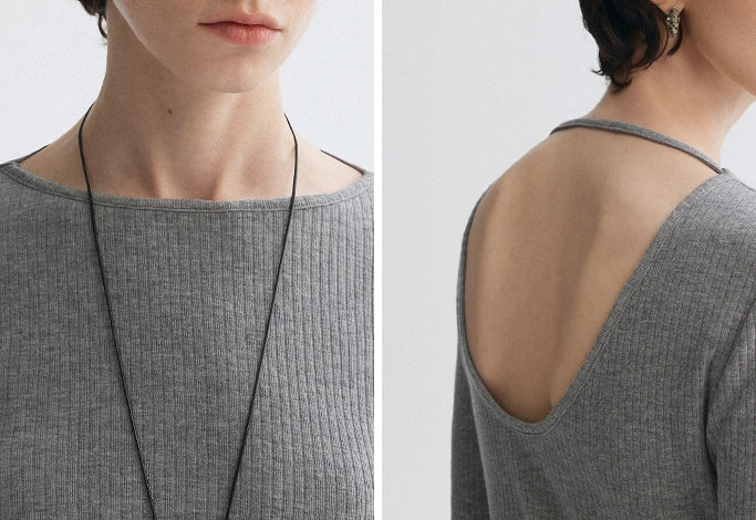 U型鏤空針織上衣_BDHL7952