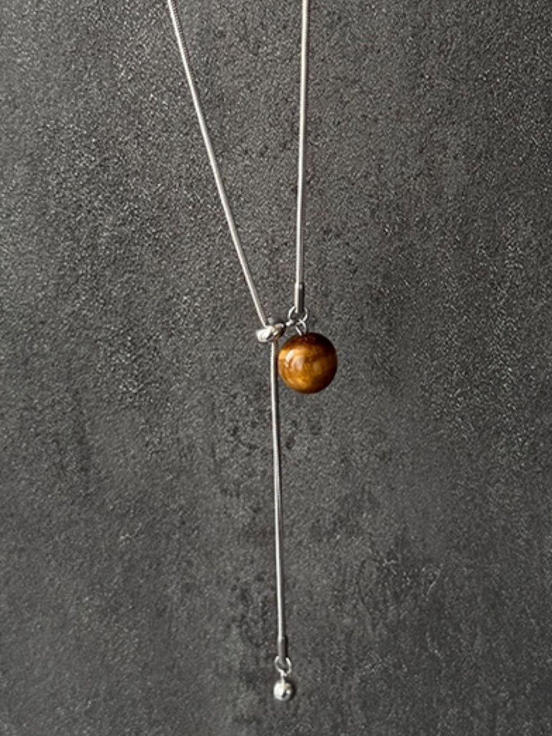Tiger Eye Or Baroque Bead Necklace_BDHL7449