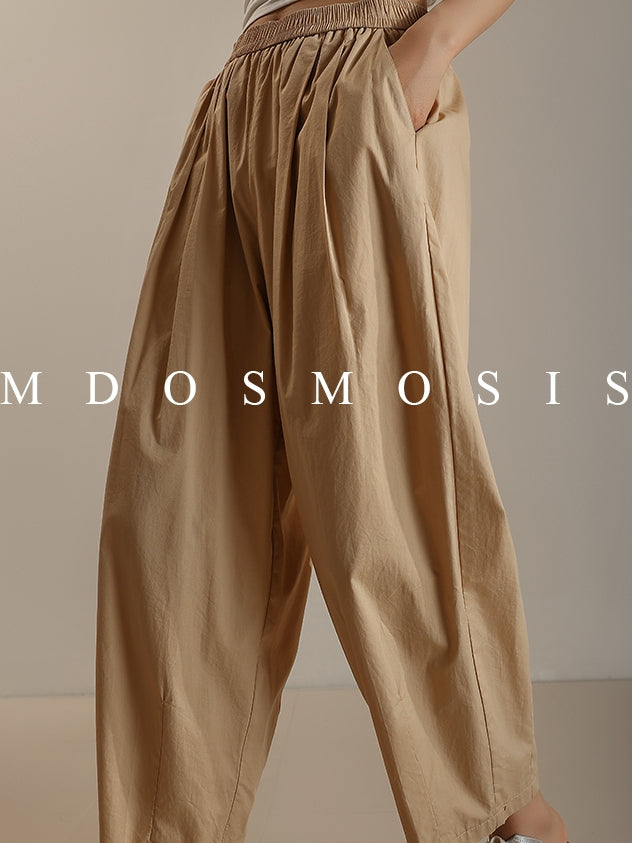 Elastic Waist Balloon Pants_BDHL7514