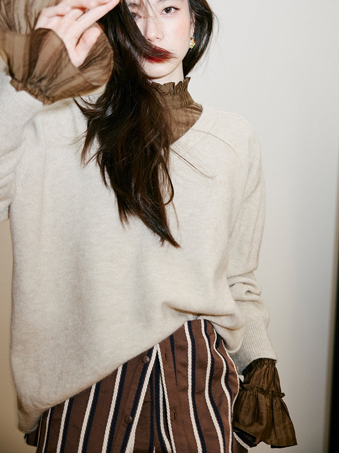 Shirt-Layer Style Striped Shorts_BDHL6753