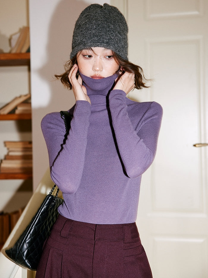 Simple Turtleneck Slim Knit_BDHL6757