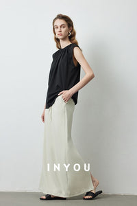 Back Slit Straight Long Skirt_BDHL6148