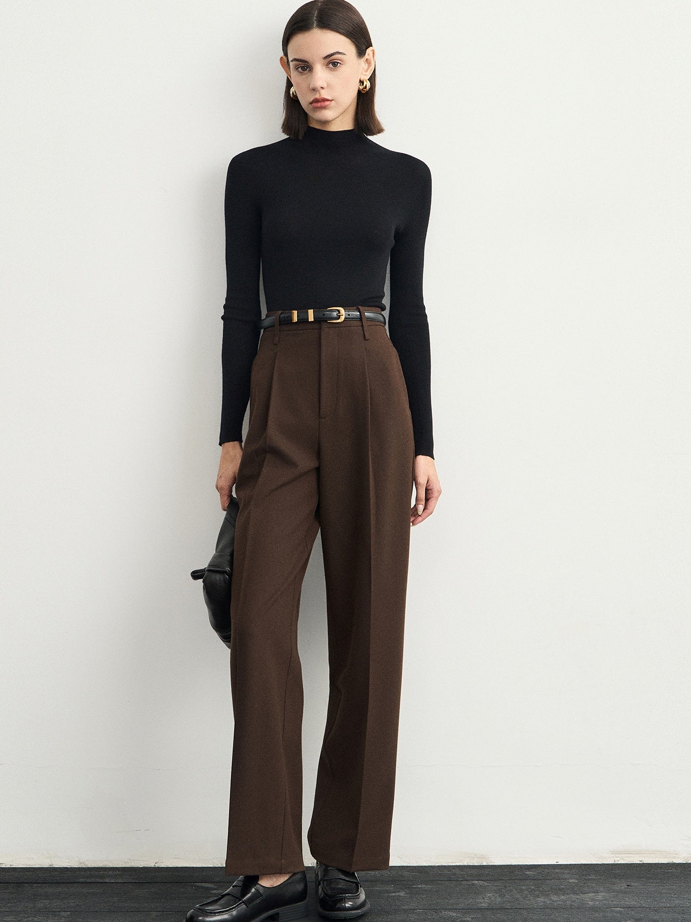 Seamless Half Turtleneck Tops_BDHL6623