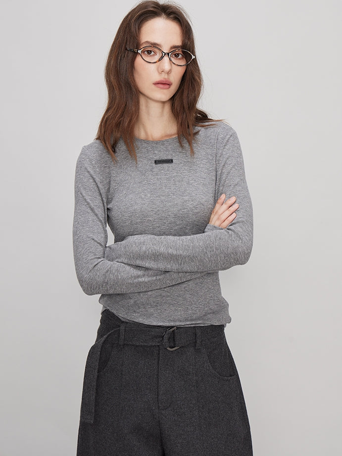 Simple Slim Knit Tops_BDHL7937