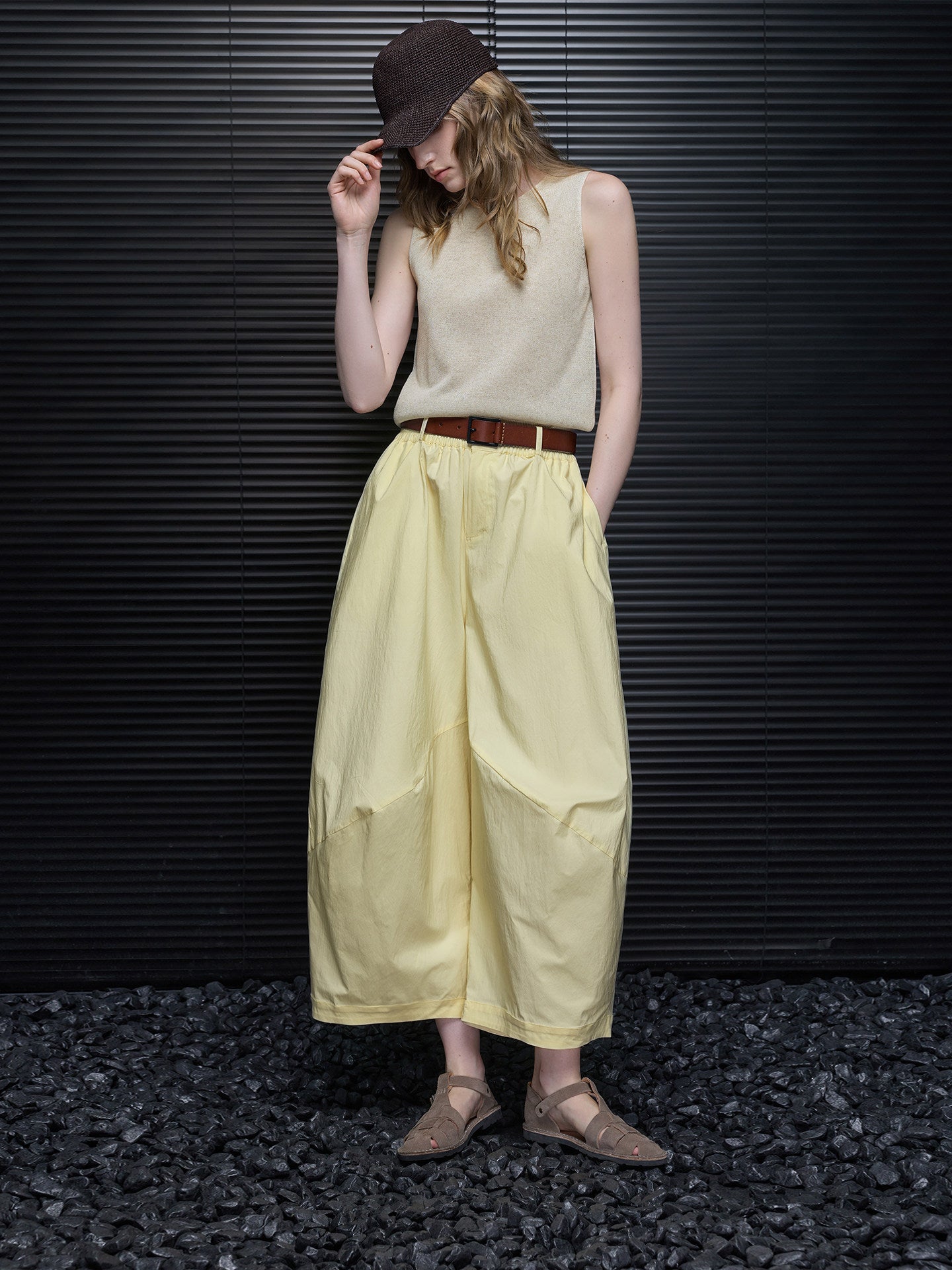 Balloon Wide-Leg Casual Pants_BDHL8350