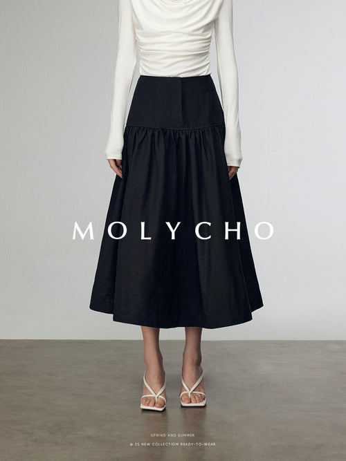 A-Line Medium Length Skirt_BDHL7246