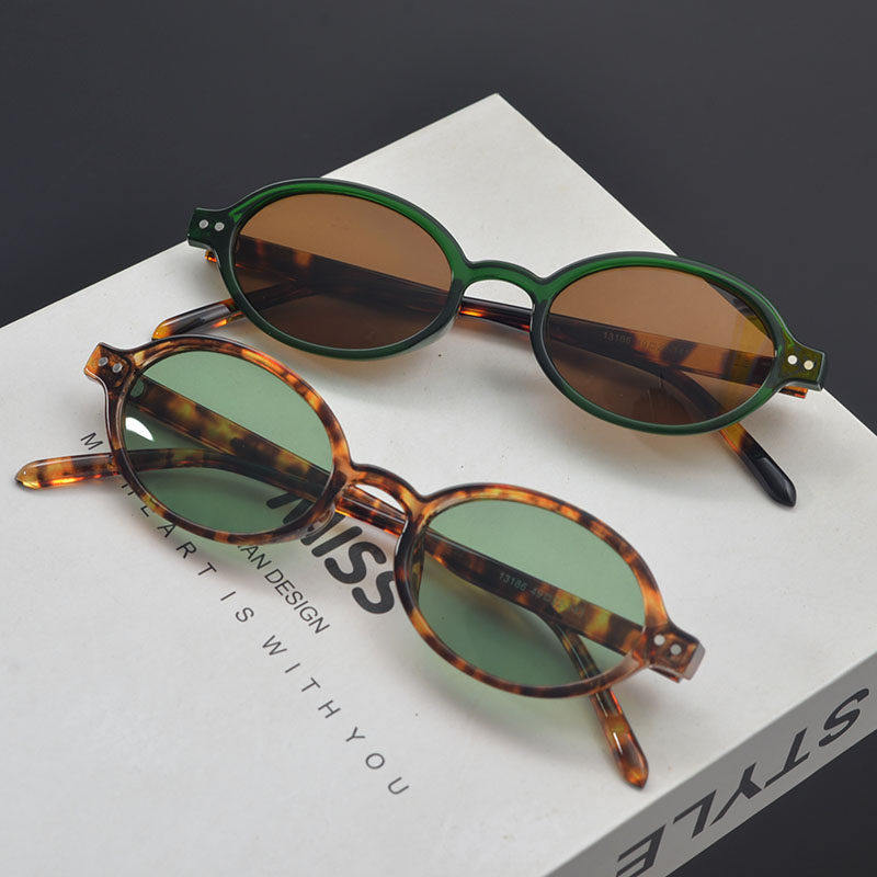 Retro Oval Metal Sunglasses_BDHL8373