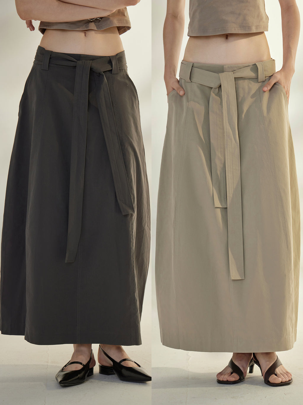 Wide-Belted Long Skirt_BDHL7692