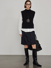 Half-Turtleneck Vest or Cardigan_BDHL6441