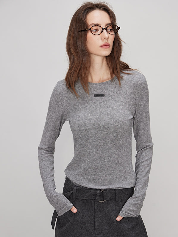 Simple Slim Knit Tops_BDHL7937