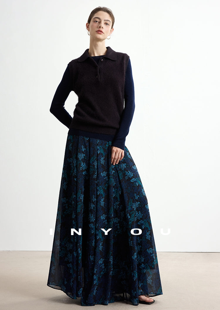 Print Design Loose-Fit Maxi Skirt_BDHL7750