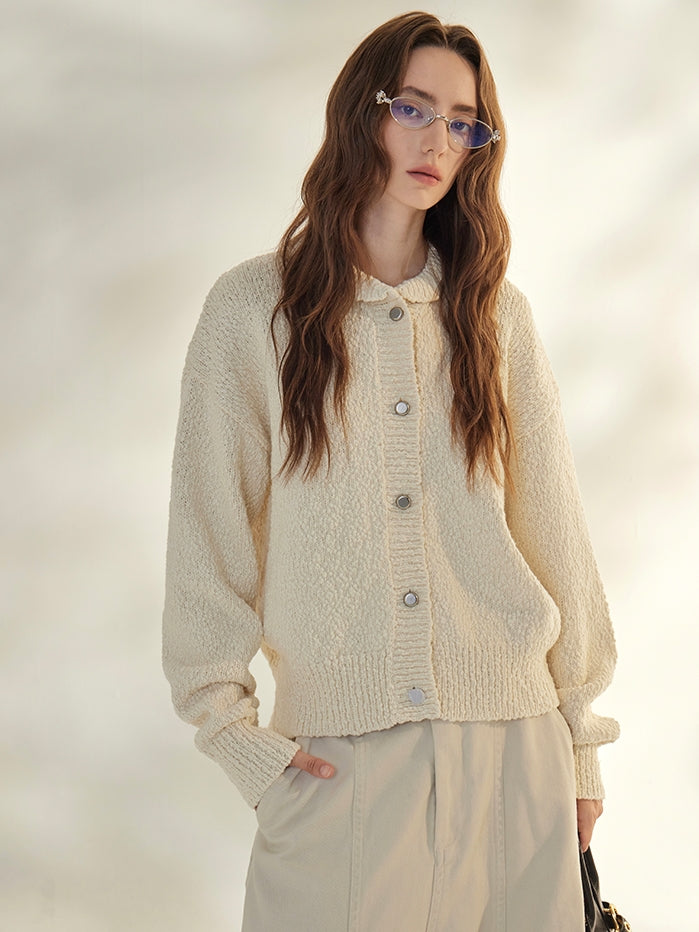 Retro Lapel Knit Cardigan_BDHL7690