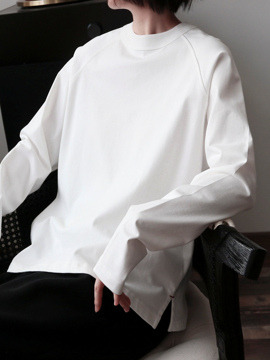 Raglan Sleeve Round Neck Tops_BDHL8103