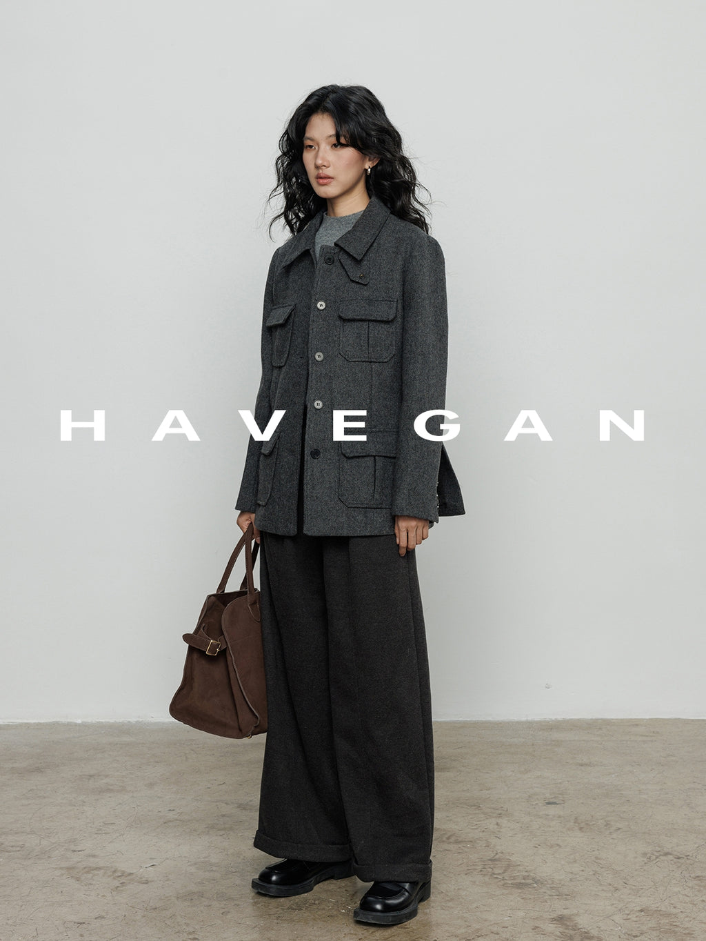 翻領中長版大衣_BDHL7888