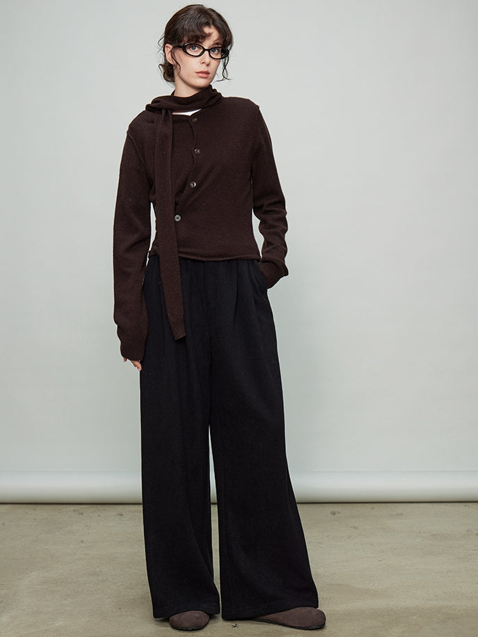 Relaxed Elastic-Waist Wide Pants_BDHL6918