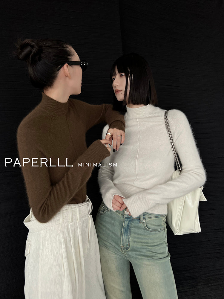 High-Neck Slim Knit Tops_BDHL8021