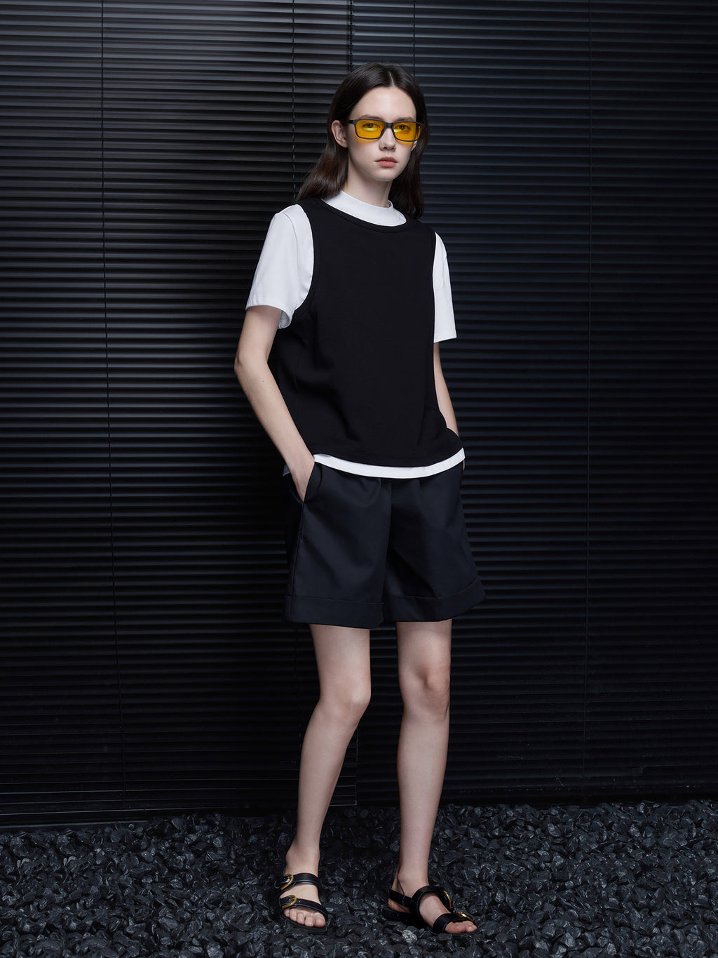 Faux Two-Piece Color-Block T-Shirt_BDHL8279