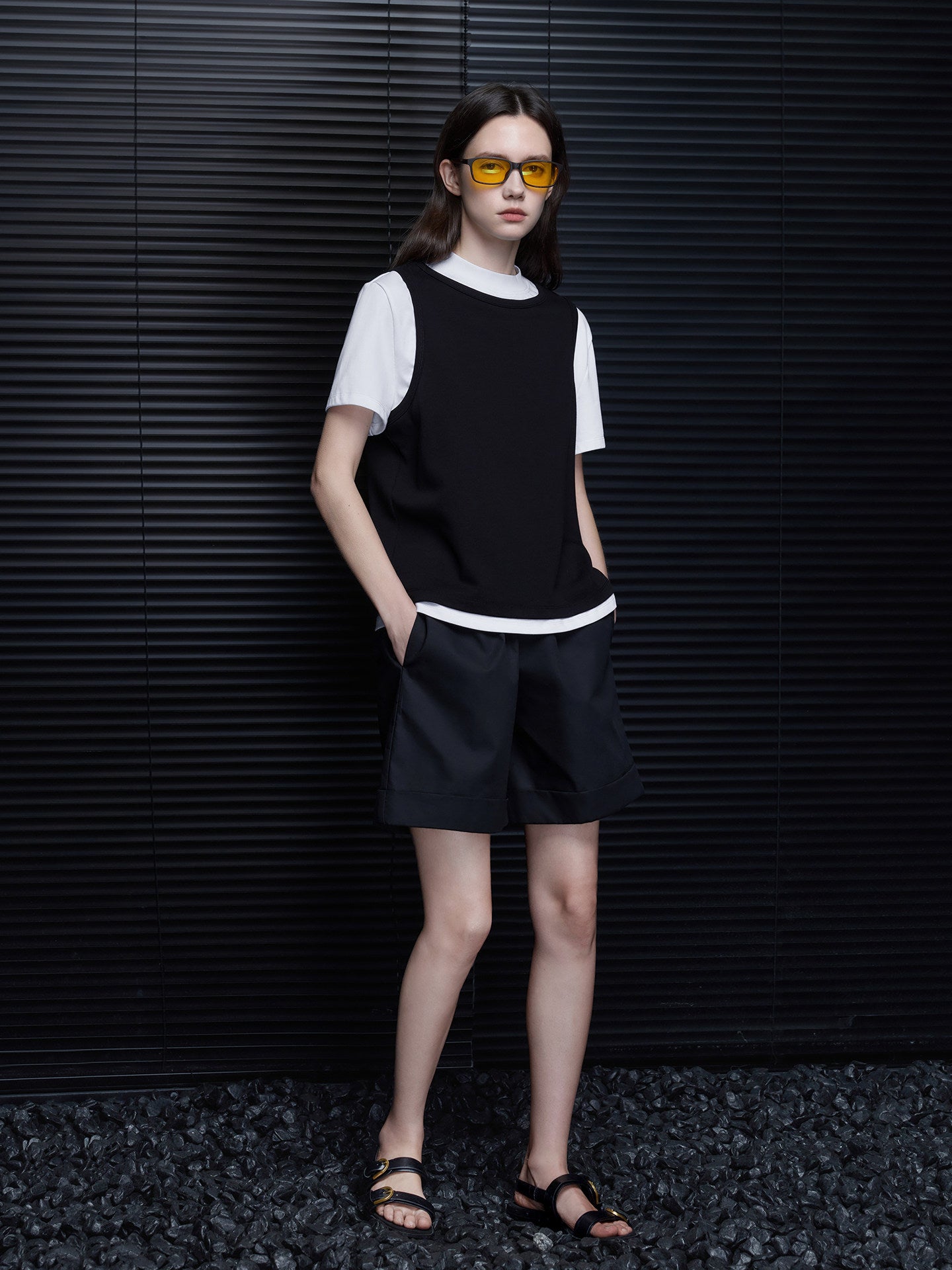 Faux Two-Piece Color-Block T-Shirt_BDHL8279