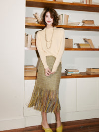 Half High Neck Side Line Knit_BDHL6590