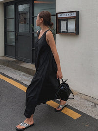 Loose Backless Suspender Dress_BDHL7247