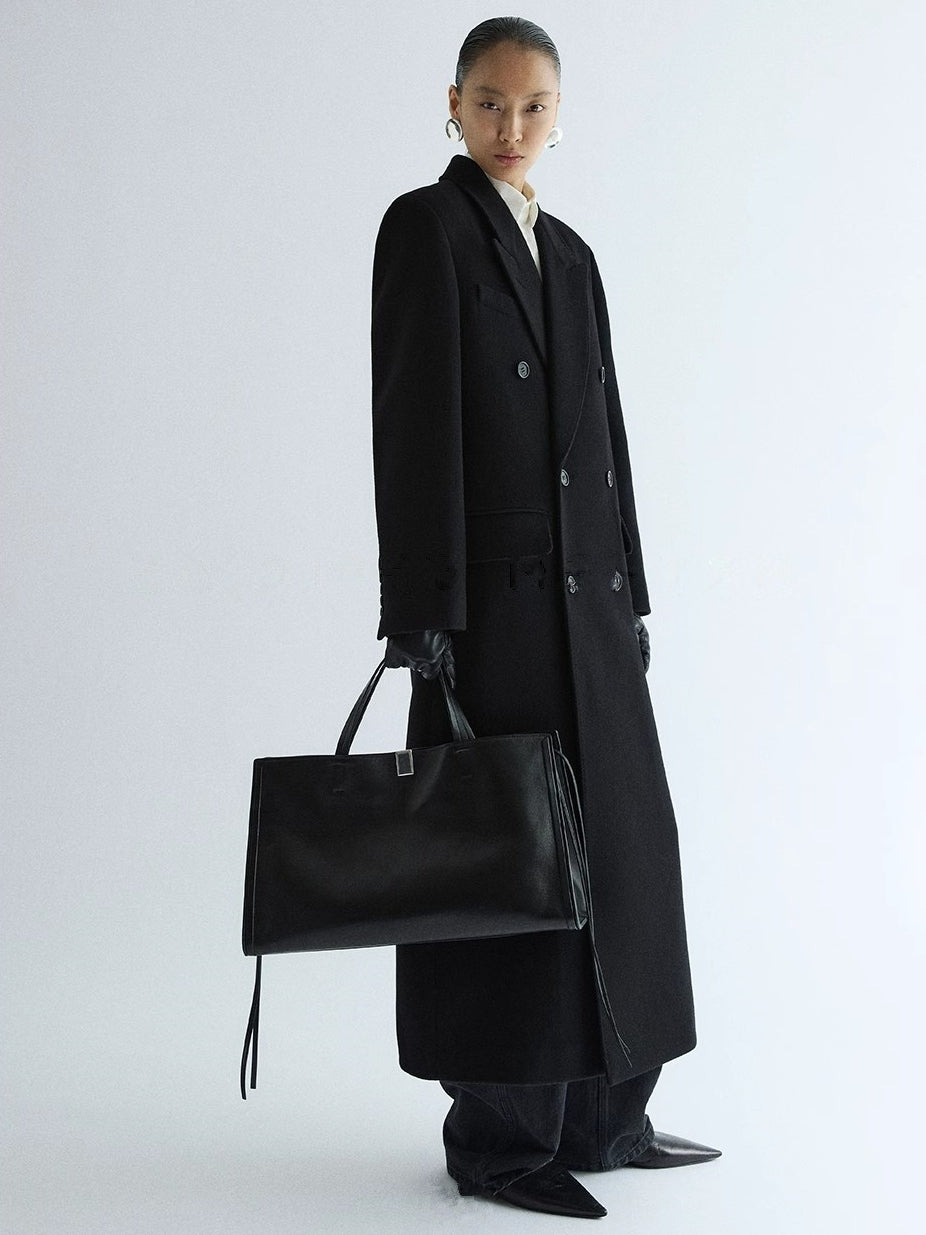 黑色寬鬆版型外套_BDHL8167