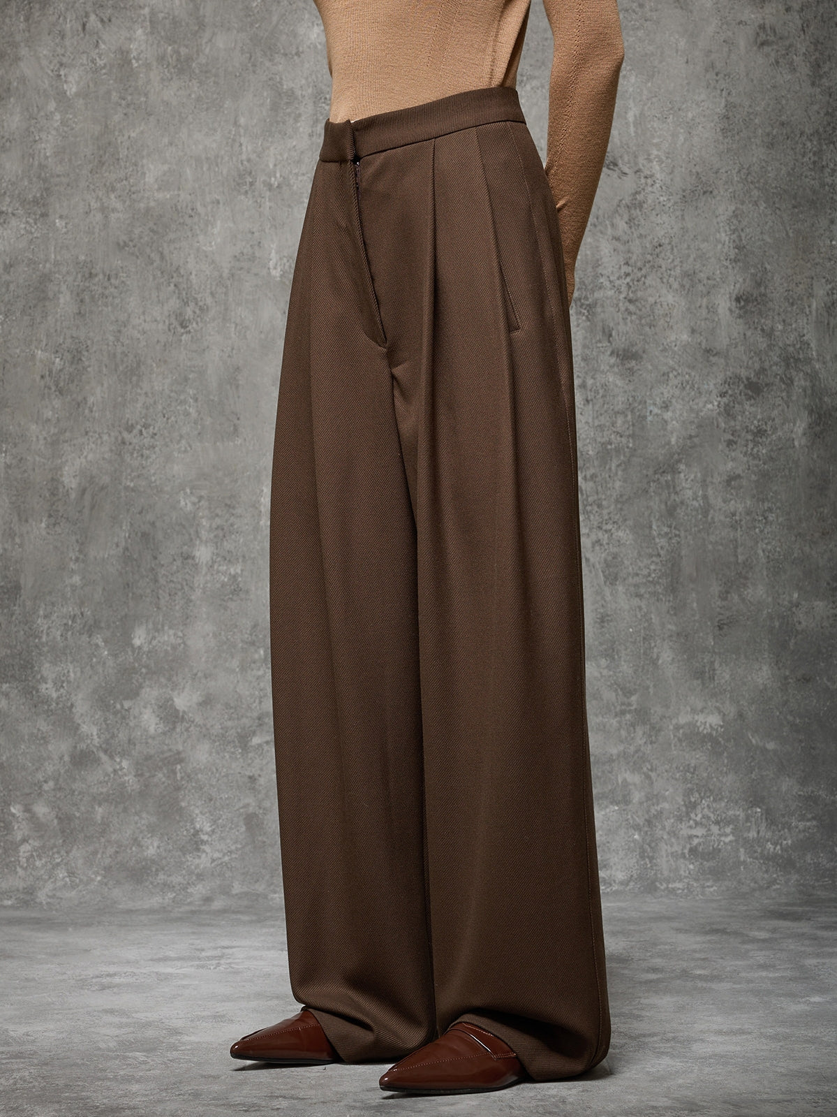 Pleated Wide-Leg Pants_BDHL8161