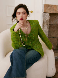 Green Tweed Jacket Or Skirt_BDHL6842