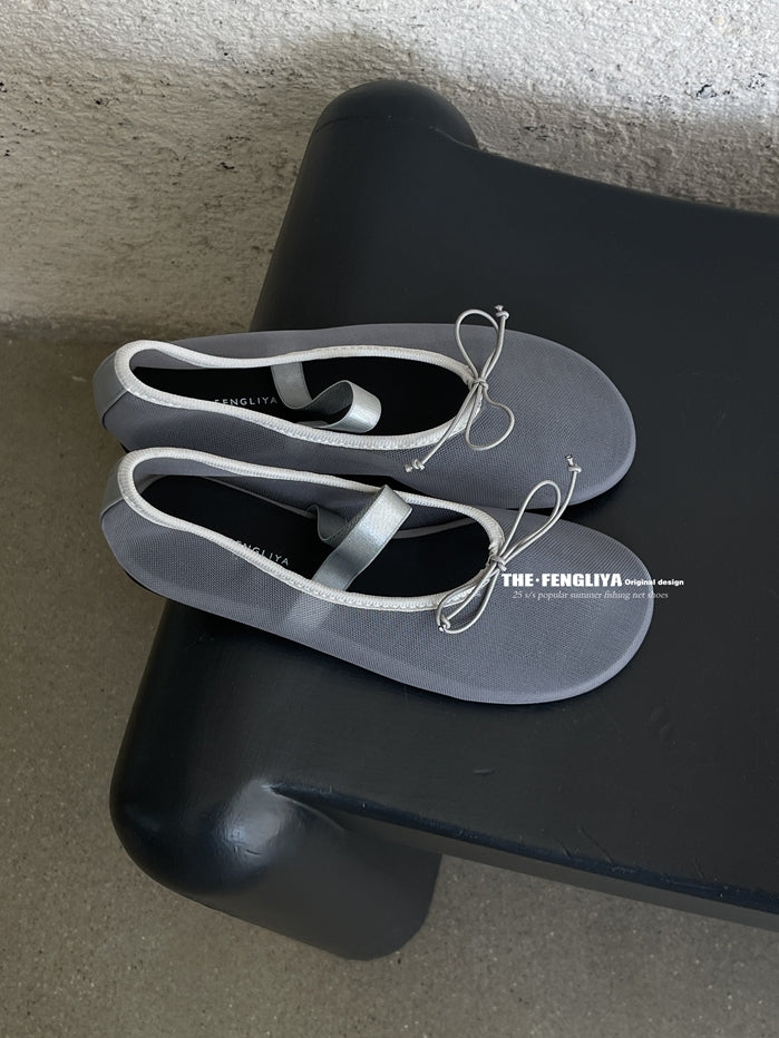 Ribbon Sheer Flat Shoes_BDHL7444