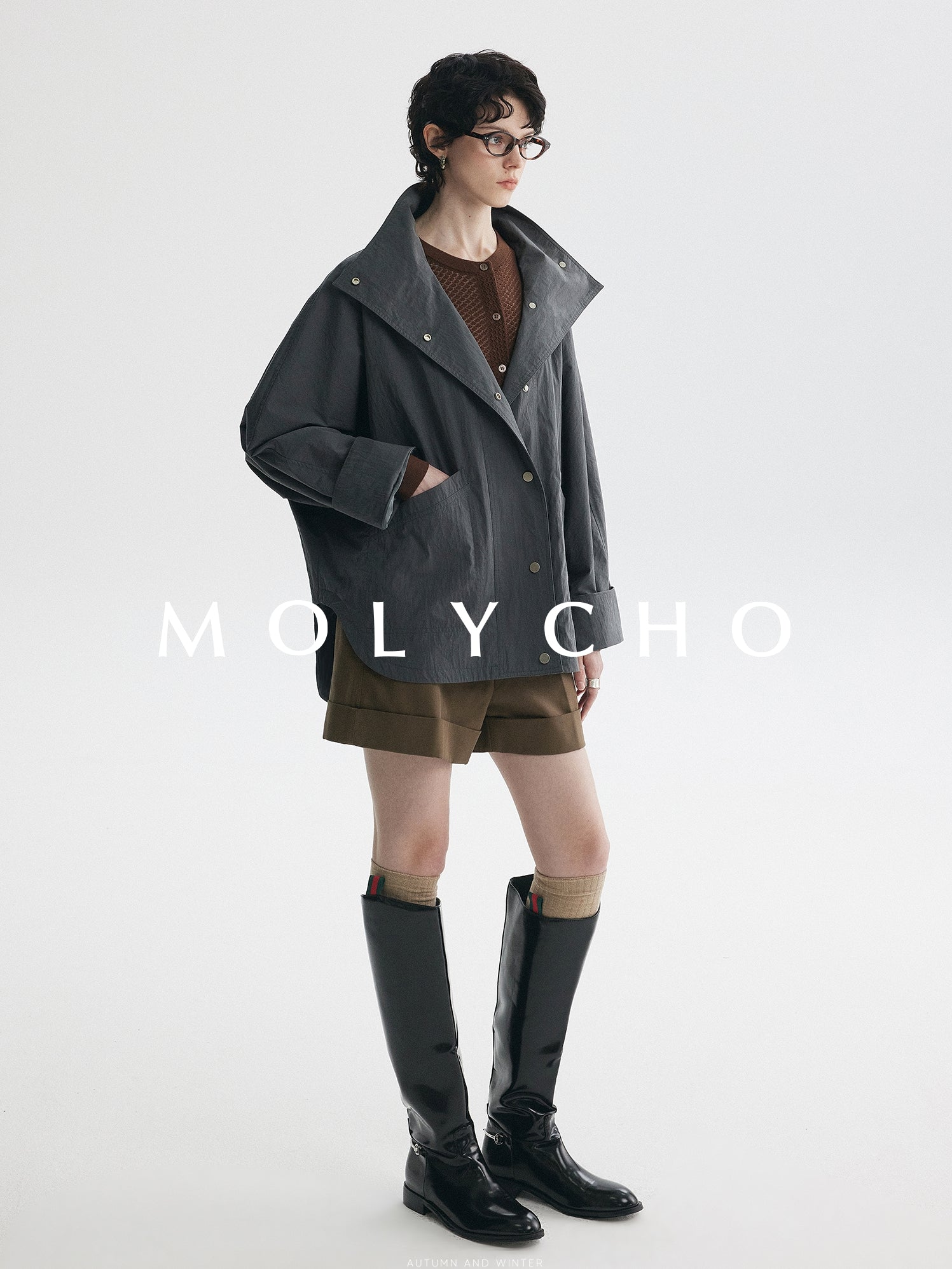 Medium-Length Stand-Collar Jacket_BDHL7724