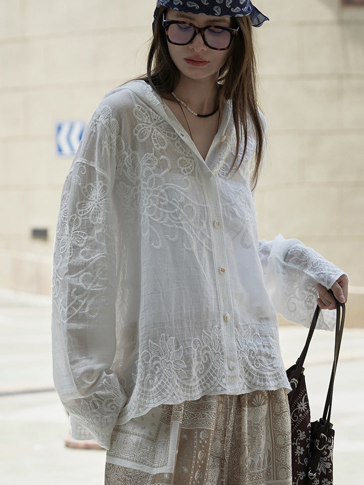 Racing Jacquard Sheer Hoodie_BDHL7628