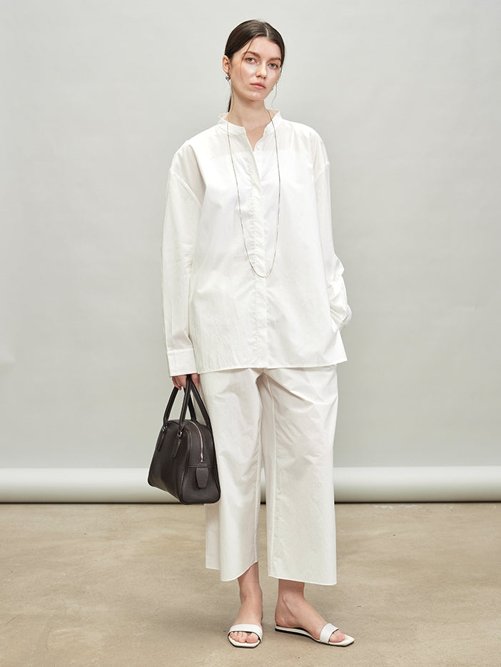Back Drawstring Pleated Tops_BDHL7335