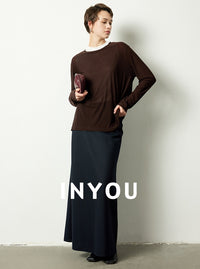 Tucked Straight Long Skirt_BDHL6387