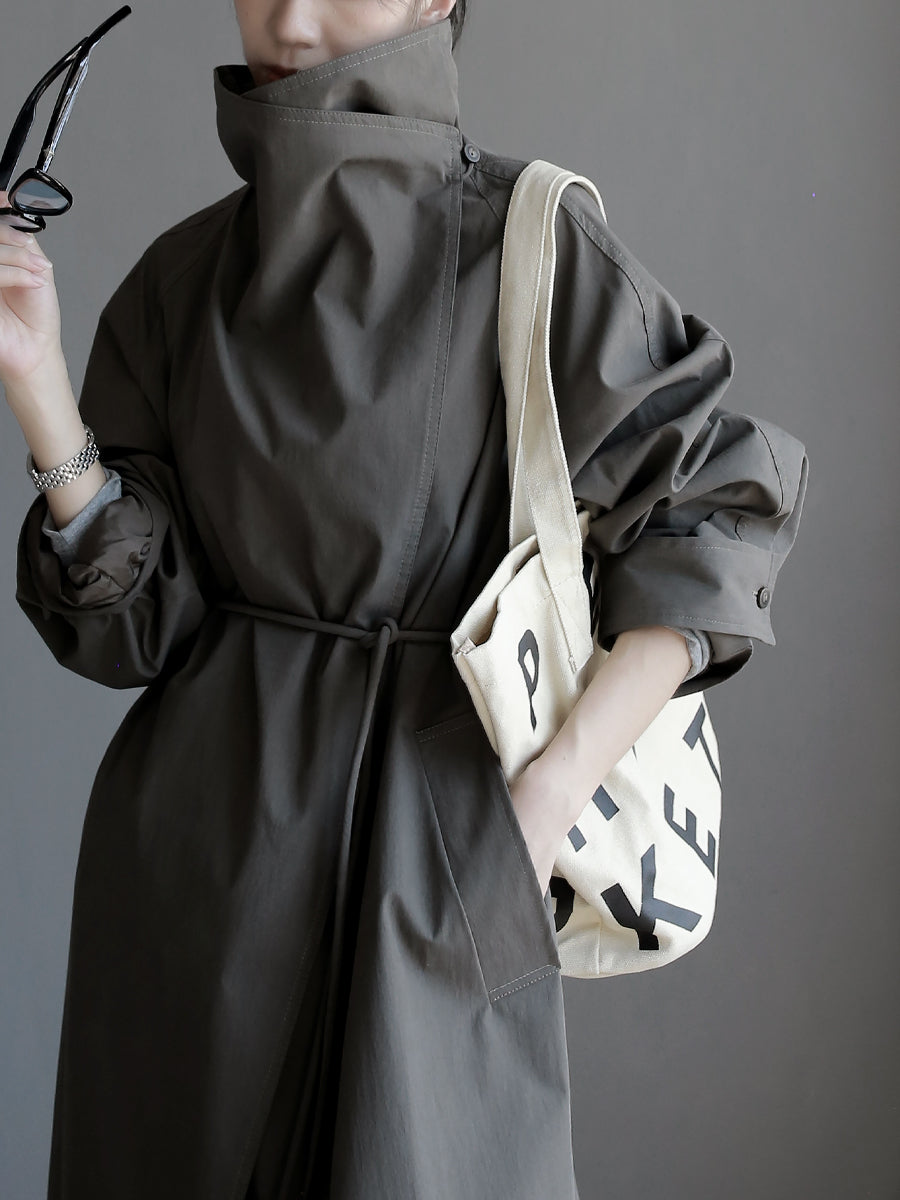 Stand Collar Trench Coat_BDHL7918