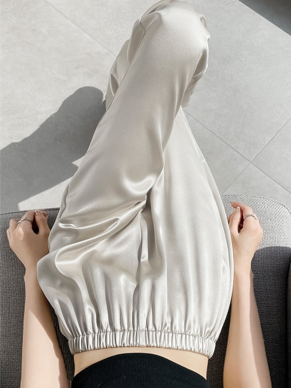 Flared Shiny Horseshoe Pants_BDHL7222