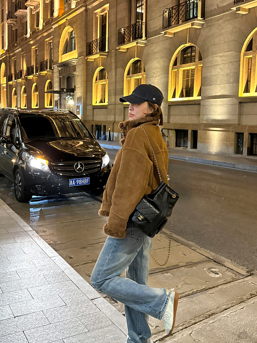 Stand-collar short-length jacket_BDHL8126